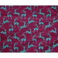 thumbnail image 5 of oneOone Polyester Spandex Pink Fabric Christmas Reindeer Lumberjack Craft Projects Decor Fabric Printed By The Yard 56 Inch Wide, 5 of 6