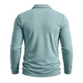 thumbnail image 5 of Fengqque Mens Casual Polo Shirt Summer Short Sleeve Vacation Button Beach Knit Stretchy Golf Shirts Blue XXXL, 5 of 7