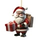 thumbnail image 2 of Adorno colgante de Papá Noel acrílico de 20 cm | Colgante para árbol de Navidad transparente y ligero | Decoración navideña resistente al agua y al sol | Decoración festiva para interiores y, 2 of 6