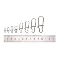 thumbnail image 4 of Barril de pesca de acero inoxidable, conector de señuelo giratorio, gancho de presión de seguridad (100 uds) Likrtyny Para estrenar, 4 of 9
