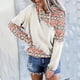 thumbnail image 5 of Pntutb moda mujer manga larga otoño camiseta impresión bolsillos con capucha blusa tops Pntutb Pntutb-4141, 5 of 7