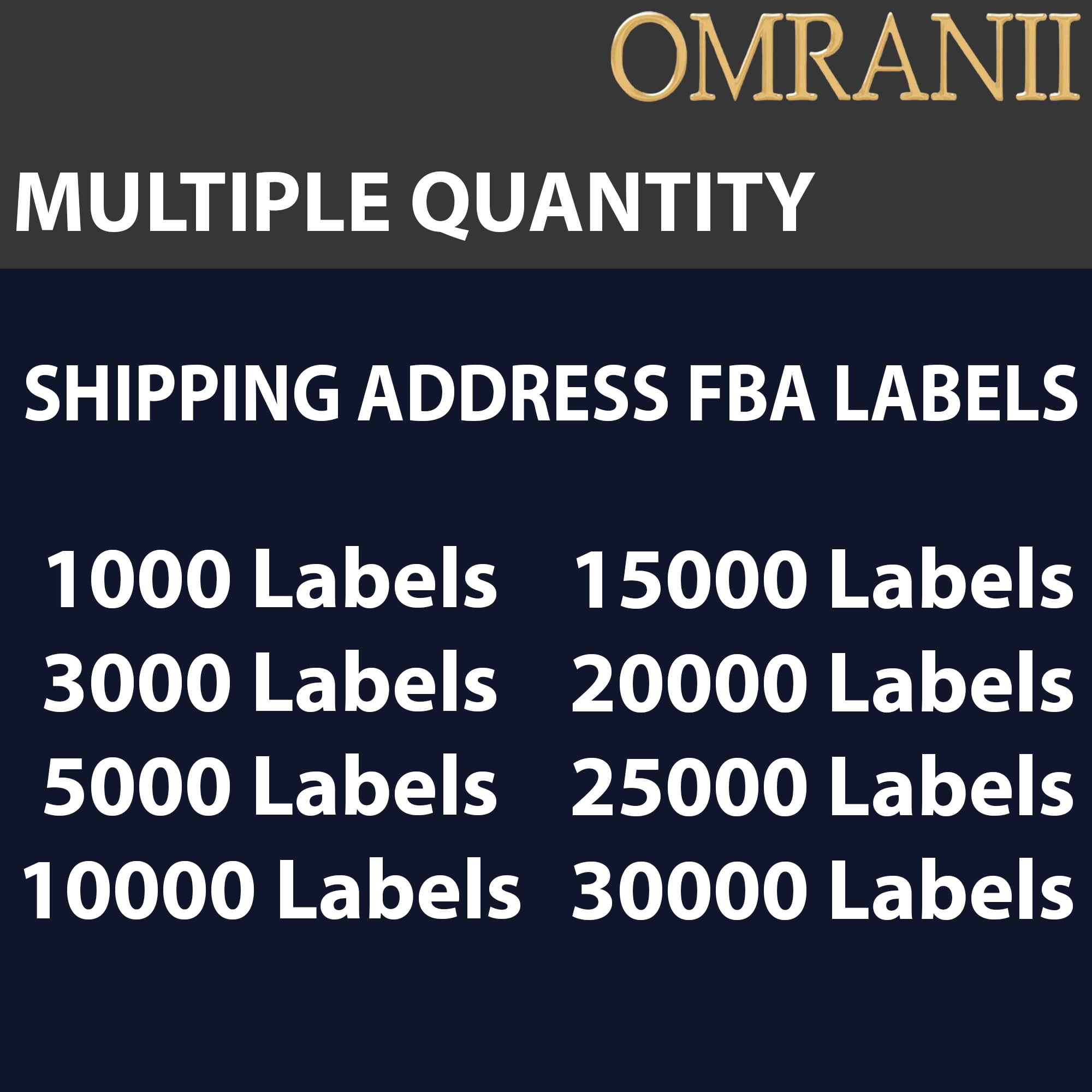 Labels 1" X 2-5/8" Shipping Address FBA Labels for Laser and Inkjet Printers 5,000 Labels