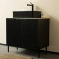 thumbnail image 7 of 30" Bathroom Vanity with Sink, Small Bathroom Vanity with Durable Ceramic Basin and Sintered Stone Countertop and Soft Closing, Freestanding Bathroom Vanities, Black, 7 of 7