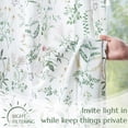 thumbnail image 3 of Cortina Jinchan de 91x91 cm de Lino con Estampado Floral y Lazo Superior Verde, 3 of 9