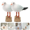 thumbnail image 1 of Homoyoyo 2Pcs Lifelike Seagull Bird Statue Realistic Plastic for Office and Living Room Decor, 1 of 8