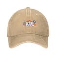 thumbnail image 1 of ZICANCN Adjustable Baseball Cap Women, Love Flowers Rainbow Hats for Men Adult Washed Cotton Denim Baseball Caps Fashion, Natural, 1 of 8