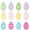 E, variant on Taotanxi Easter Decorations Egg Tree Ornaments, 6 Pcs Mini Eggs Ornaments for Small Tree, Matte Finish With Dots Stripes, Kids School Home Office Party Supplies Gifts, Spring Decorations for Home