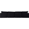 thumbnail image 5 of Meridian Furniture Indulge 129" Contemporary Velvet Modular Sofa in Black, 5 of 9