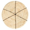 thumbnail image 4 of Household Essentials Round Handwoven Corn Rope Baskets with Thin Stripes and Plastic Liner, Natural, Set of 3, 4 of 5