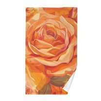 Rose Orange Cotton Face Towels Absorbent Hand Towel Soft Bathroom Towel for Kitchen Hotel Decoration