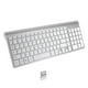 thumbnail image 2 of Teclado inalambrico Sunnimix Delgado de 2.4G Receptor USB Silencioso Plug And Play para Computadoras Portátiles y de Escritorio Blanco plateado, 2 of 8