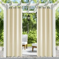 Pro Space 50" x 108" Indoor/Outdoor Curtains Grommet Curtain (1 panel - Beige)