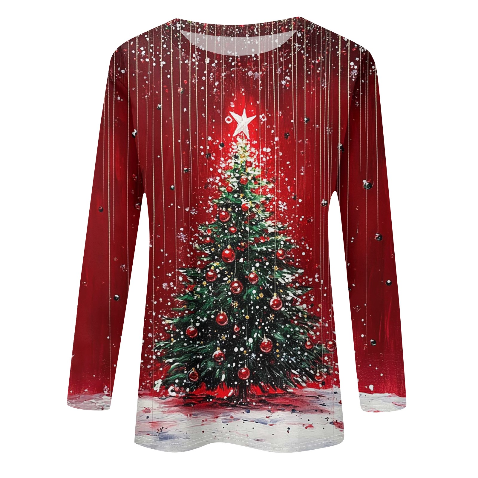 Womens Christmas Tunics or Tops To Wear with Leggings Xmas Snowflake