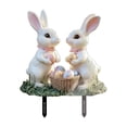 thumbnail image 1 of Rabbits de jardín de Pascua de estaca de letrero de patio de animales 2d adorno, decoración decorativa, decoración de Pascua, impermeable para la, 1 of 8