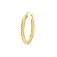 thumbnail image 3 of 14K Yellow Gold Twisted Rope Hoop Earrings - Women, 3 of 4