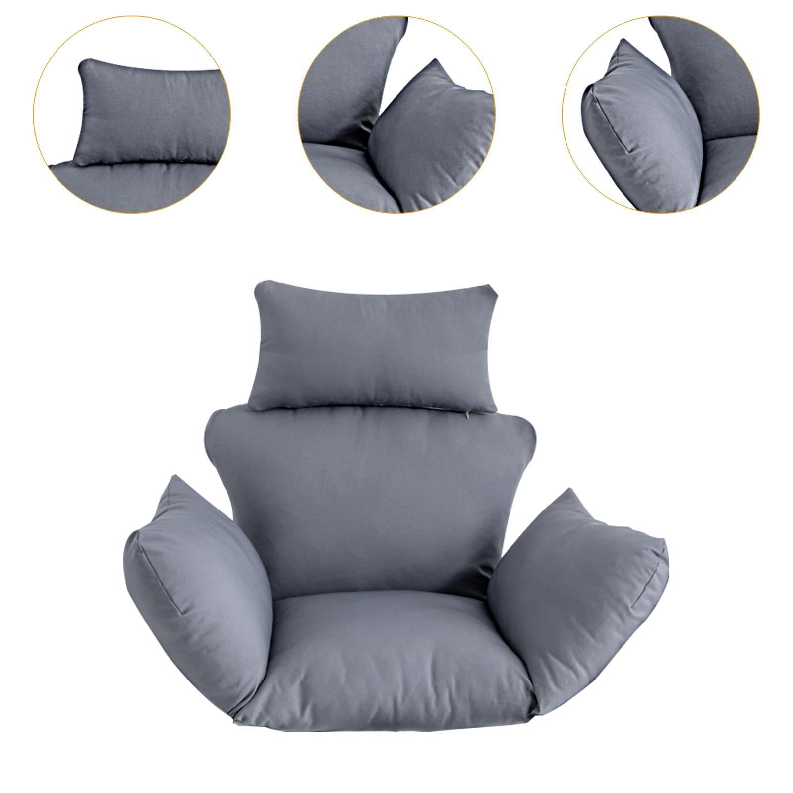 oshhni Egg Chair Cushion Hanging Seat Cushion for Family Balcony Outdoor Gray