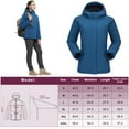 thumbnail image 3 of CAMEL Women's Waterproof Ski Jacket Winter Coat Windbreaker Fleece Inner Snow Hiking Blue L, 3 of 8