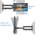 thumbnail image 3 of TV Wall Mount Swivel Tilt Rotation Full Motion Adjustable Articulating for Most 15-32 inch LED, LCD Monitor Wall Mount VESA 75,100, 3 of 6