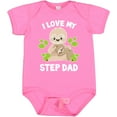 thumbnail image 3 of Inktastic Cute Sloth I Love My Step Dad with Green Leaves Boys or Girls Baby Bodysuit, 3 of 5
