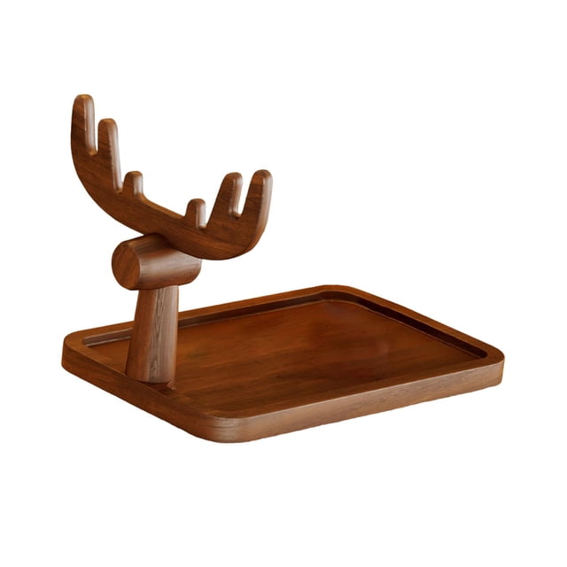 Portallaves para mesa de entrada, contenedor de artículos diversos, bandeja moderna de madera para llaves para sala de estar Estilo C