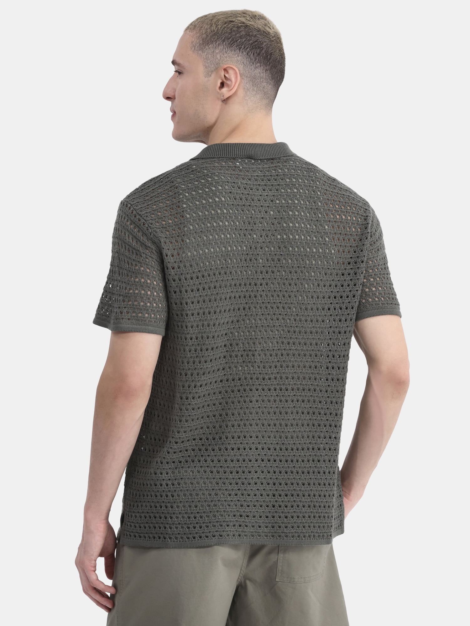 Button Down Knit Polo Mサイズ Amazon.com: Men's Button Down Knitted Polo Shirt Retro