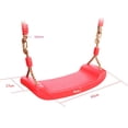 thumbnail image 2 of Asiento de columpio Macarena para árbol con cuerda rojo para niños y adultos, 2 of 7