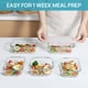 thumbnail image 4 of Recipientes de vidrio para almacenamiento de alimentos Vtopmart, paquete de 8 tapas herméticas, 4 of 7
