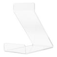 thumbnail image 1 of KALLORY 2Pcs Clear Acrylic Desktop Vinyl Record Stand Tabletop Organizer for Albums and Magazines, 1 of 8