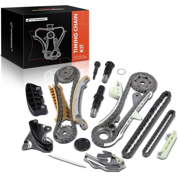 A-Premium 17PCS Engine Timing Chain Kit W/Tensioner [fits SOHC, 6Cyl 4.0L] Compatible with Ford Explorer 97-10, Explorer Sport Trac, Ranger 01-10 & Mazda B4000 01-10 & Mercury Mountaineer 98-10