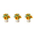 thumbnail image 4 of relayinert Simulation Flower Set Low Maintenance Easy To Clean Fake Peony Silk Hydrangea Flower Silk Artificial Flowers With Vase sunflowers 3Set, 4 of 6