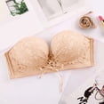 thumbnail image 5 of XIYON Womens Bras Strapless Push Up Bra Thickened Padded Hidden Breathable Ladies Strapless Bra Low Cut Female For Daily Use Comfort, 5 of 6