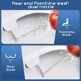 thumbnail image 4 of Elongated Bidet Toilet Seat with Quiet-Close, Non-Electric Bidet Toilet Seat with Self Cleaning Dual Nozzles, Fit Elongated Toilet Seat, White Bidet Attachment with Brass inlet, 4 of 12