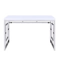 thumbnail image 3 of Steve Silver Alize Writing Desk in White and Chrome Metal, 3 of 10