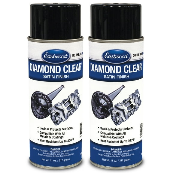 Eastwood Diamond Clear DTM and Painted Surfaces Aerosol Satin 2 Pack