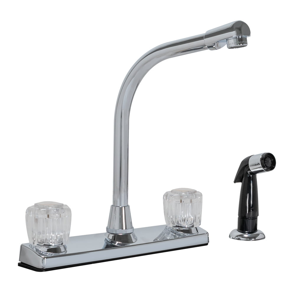 Ez Flo 10177lf High Arc Two Handle Kitchen Faucet With Sprayer