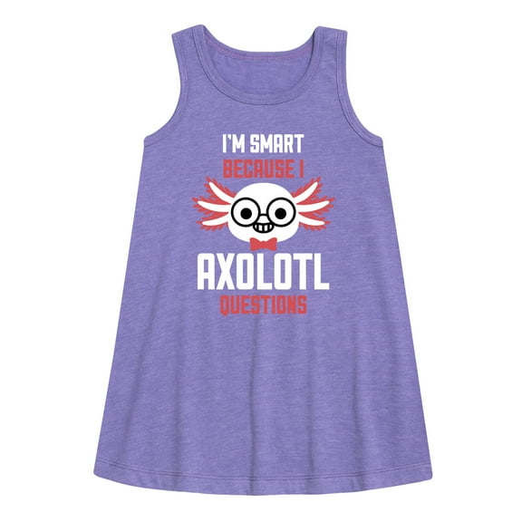 Instant Message - Smart Axolotl Questions - Toddler and Youth Girls A-line Dress