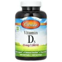 Carlson Vitamin D3, 25 mcg (1,000 IU), 360 Soft Gels