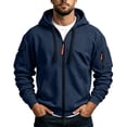 thumbnail image 5 of Winter Jackets for Men Dqueduo Men's Long Sleeve Workwear Sweatshirt Casual Jacket, Sizes S-XXXL Navy XXL, 5 of 6