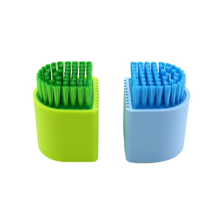 

2PCS Creative Mini Multipurpose Scrubbing Brush Nylon Bristles Laundry Cleaning Brush Clothes Washing Brushes(Green*1 + Blue*1)