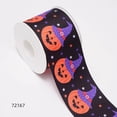 thumbnail image 1 of Cintas de satén de grogrén estampadas para Halloween, suministros de embalaje para decoración artesanal, 5 yardas 67851, 1 of 4