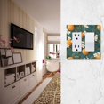 thumbnail image 5 of Yayeee Rocker Switch Wall Plate 1-Gang 4.6"x2.9" Home Decorative Outlet Cover, Green Floral Orange, 5 of 6