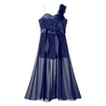 thumbnail image 5 of MSemis Kids Girls One Shoulder Flowers Pageant Romper Dress, 5 of 7