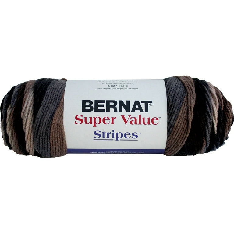 Bernat Super Saver Value Stripes Yarn Beachwood Multipack Of 6