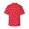 thumbnail image 3 of Daiia Love Heart Hawaiian Shirt for Men Gentle Cotton Regular Short Sleeve Casual-3X-Large, 3 of 9