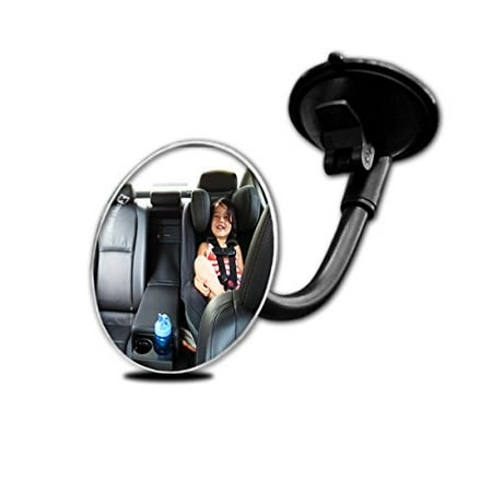 Adjustable Tpad Arm Kit - Zento Deals Adjustable Blind Spot Round Convex Mirror With Suction Cup and Flexible Arm- Traffic and Baby Back Viewer