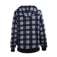thumbnail image 4 of Mens Sweatshirts Long Sleeve Pullover Patchwork Plaid Jacquard Hoodie Casual Drawstring Hoody Top Navy XXXL, 4 of 4