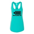 thumbnail image 2 of Cute Heart Never Power off Love Couple Gift Valentine's Day Ladies Racerback Tank Top, Tahiti Blue, Small, 2 of 3