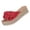Red, variant on Womens Chunky Heel Sandals Bow Tie Open Toe Slides Slip On Wedge Sandals Summer Dressy Beach Shoes Comfy Casual Boho Slippers Black 42