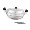 thumbnail image 5 of Kuntesetty Aluminum Steamer Steaming Cookware Bun Soup Pot Dumplings Steam Pot with Lid Silver 34cmx15cm, 5 of 9