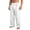 Z06 White, variant on Mifsaly Straight Leg Linen Pants for Men Asymmetrical Waist Strap Button Closure High Waisted Dressy Casual Pant Office Work Lounge Trousers with Pockets S